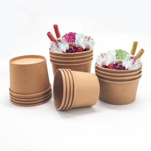 China Custom Printing Paper Ice Cream Dessert Cup With Lid factory