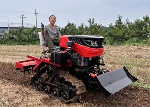China 35 HP Ride On Rotary Tiller Tractor Paddy Land Crawler Track Tractors factory