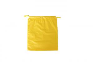 China Promotion Plastic Drawstring Bag Sustainable CPE Yellow Recycled Material factory