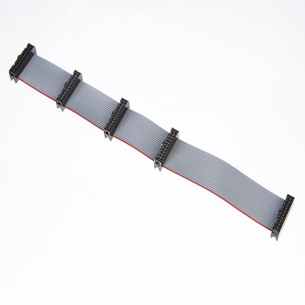 OEM Chain Flat Grey IDC 20 Pin Idc Cable , Flat Ribbon Cable 2.54mm Pitch With Socket