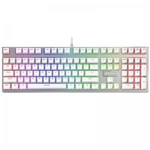 China White Color RGB Backlit Gaming Keyboard 433 x 135 x 37.7 mm With Anti - Slip Rubber Feet factory