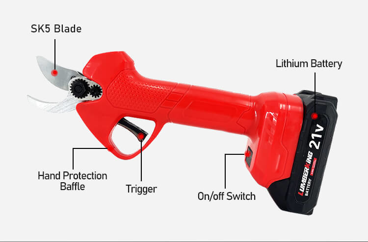 Professional Cordless Electric Pruning Shears Rechargeable Multifunctional Portable
