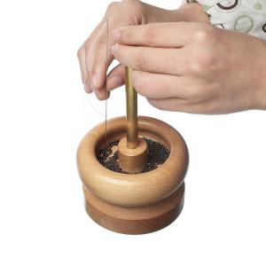 China Wooden Manual Bead Spinner For DIY Jewelry Making Tools Spinner Holder factory