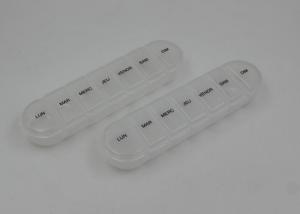 China 7 Compartments Medication Pocket Plastic Pill Box  , Travel Pill Case factory