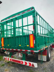 China 10 foot 3 Axle Fence Cargo Trailers Bulk Stake Cargo Trailers For Sale factory