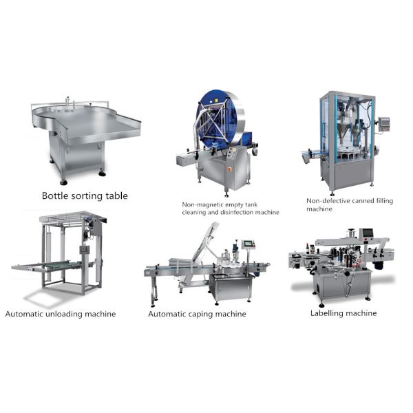 Linear Automatic Powder Packing Machine Auger Filling Capping Machine