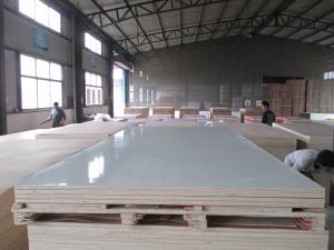 China First-Class Grade and E1 Formaldehyde Emission Standards white HPL faced plywood sheet factory