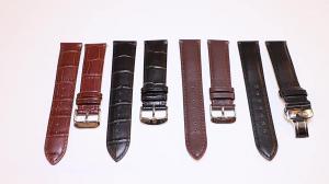 China 16mm - 22mm 2 Piece Curved Replacement Leather Strap factory