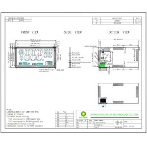Hink 7.75'' EPD Mono Color 3.0V with Tt30120 E-Paper Display 120 Segment Design
