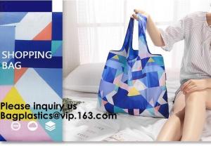 China Xlarge Handle Bags Reusable Washable Foldable Folding Reusable Shopping Bags, Groceries With Zipper Carrier factory