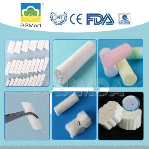 China Disposable Dental Cotton Rolls White Color Soft Non - Lining For Medical Care on sale