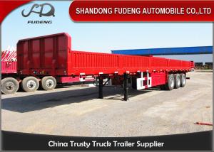 China Flatbed type side wall semi trailer and Container truck trailer for sale factory