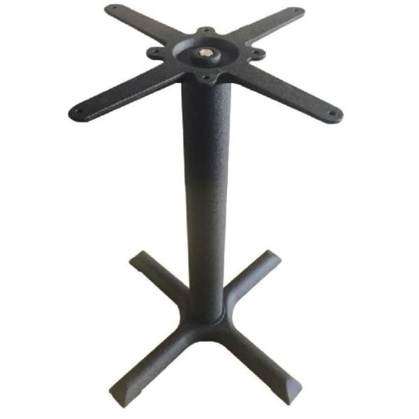 Bistro Table base Cross Base Black Wrinkle Powder Coating For Commercial Furniture