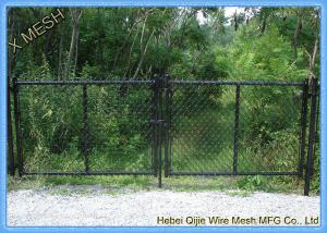 China Woven Vinyl Coated Chain Link Fence Gate With Galvanized Steel Wire Fit Backyards factory