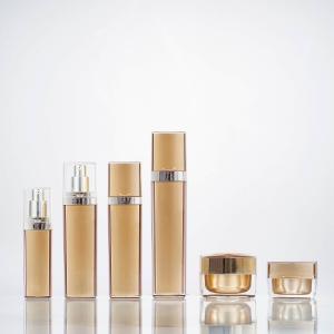 China Acrylic Luxury Cosmetic Packaging Lotion Bottle Jars Plastic Container Set Empty on sale