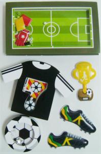 China Black Layered Paper Custom Die Cut Sticker Sheets Football Game Decorative factory