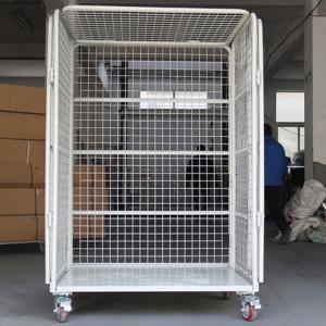 China Warehouse Collapsible Cart Trolley Load Bearing 500kg Zinc Plated Roll Cage Car Tool factory