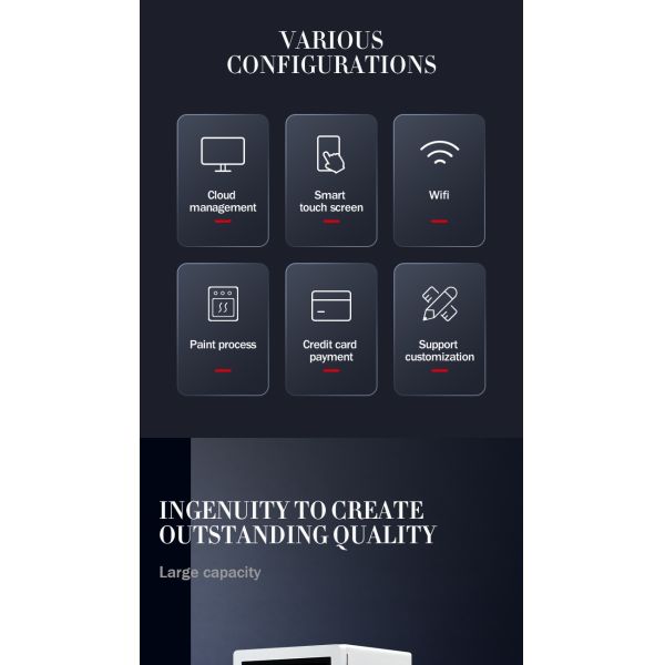 Automatic Smart Card Reader Age Verify CBD Smoke Shop Tobacco Cigarette Vending Machine With ID Age Verification Scanner