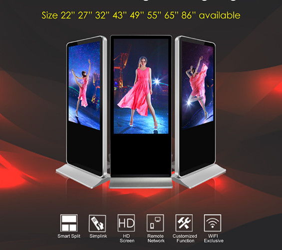 Floor Standing Indoor Interactive LCD Kiosk For Advertising