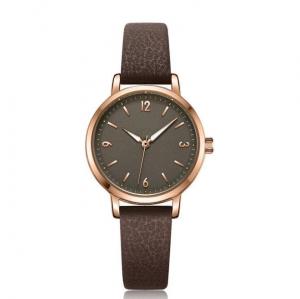 China Simple Elegant Leather Strap Watches Womens With Japan Quartz Movement on sale