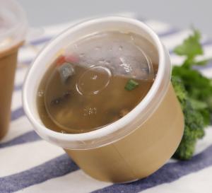 China Custom Printed Noodle Soup Kraft Paper Cup With Lids through temperature range from -20℃ to 120℃; factory