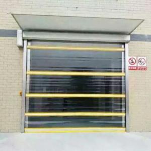 China Industrial High Speed 1.2mm PVC Curtain Folding Shutter Doors 1.2 M / S Opening Speed on sale