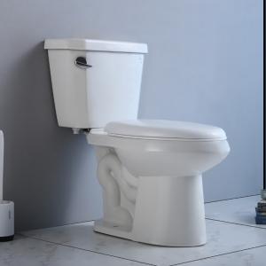 China Elongated 2 Piece Toilet Watersense Commercial Toilets Soft Closed PP Seat on sale
