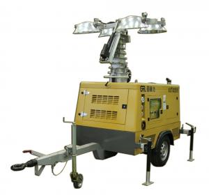 China Mobile lighting tower generator, towable light tower generator in hydraulic operation on sale
