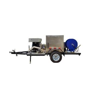 China 1500L 2000L Sewer Jetter Trailer Water Cleaning Jetting Pump Semi Trailer High Pressure Cleaners factory
