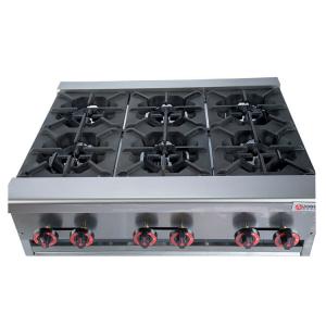 China Video Technical Support High Productivity Commercial Portable Gas Stove with 6 Burners on sale