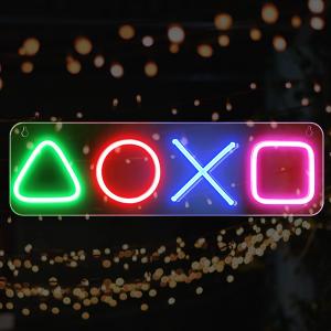 China Decorative PS4 Game Neon Sign Colorful Lights 3D Art Illuminate Surrounding Space factory