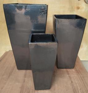 China GW7505 24cmx24cmx52cm Garden Ceramic Outdoor Pot factory