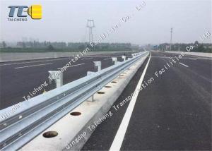 China Impact Resistance W Beam Crash Barrier , Wave Steel Traffic Guard Rails factory