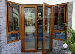 China Residential Building Aluminium Sliding Doors And Windows , Aluminium Entrance Doors With Fiberglass Flyscreen on sale