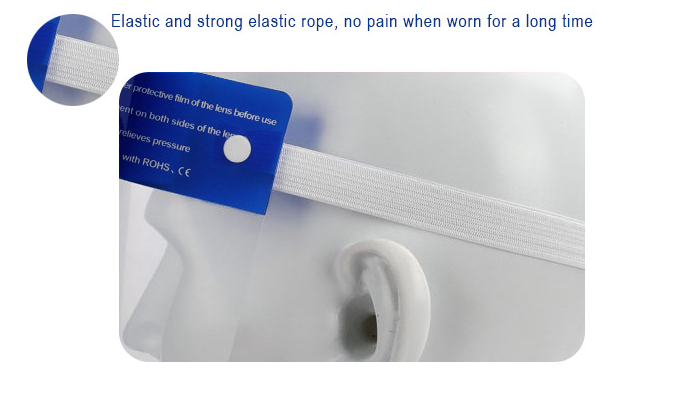 High Definition Dust Proof Clear Protective Face Shield Fluid Resistant