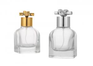 China 50ml Portable Refillable Glass Perfume Bottles Various Printing Type Optional on sale