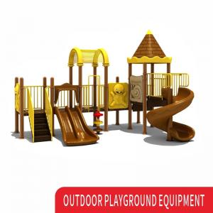 China Kids Steel Pipe Swing set Plastic Outdoor Playground Equipment With Slide And Swing on sale