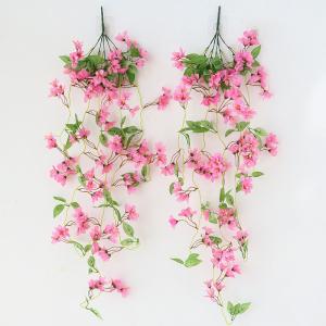 China ODM Rattan Artificial Hanging Baskets Flower Home Decoration factory