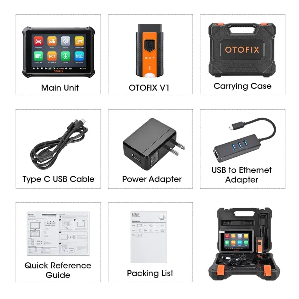 OTOFIX D1 Bluetooth Automotive Scan Tool All System Automotive Diagnostic Tool Bidirectional OBD2 Scanner 2 Year Free up
