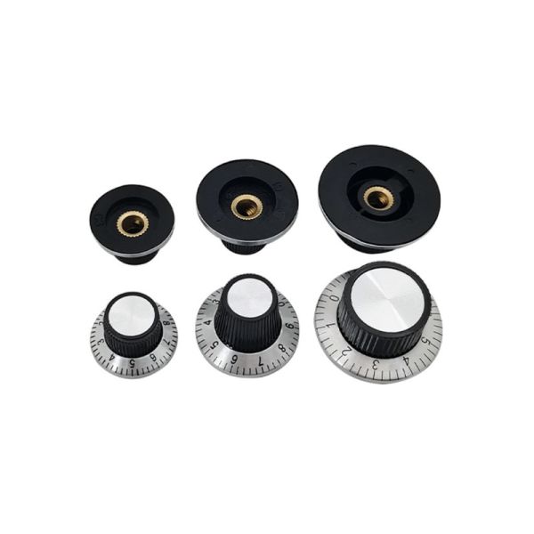 Potentiometer Knob C1 C2 C3 with Copper Core and Aluminum Top for Long Service Life