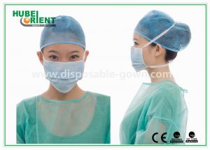China Disposableds Nonwoven Face Mask 3 Ply Medical Face Mask Anti Dust Tie On Face Mask factory