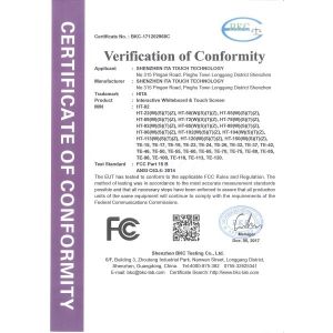 Shenzhen Ita Touch Technology Co., Ltd. Certifications