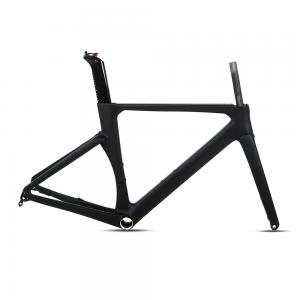 China Aero 50CM Carbon Fiber Bicycle Frame EPS Gloss With Fork factory