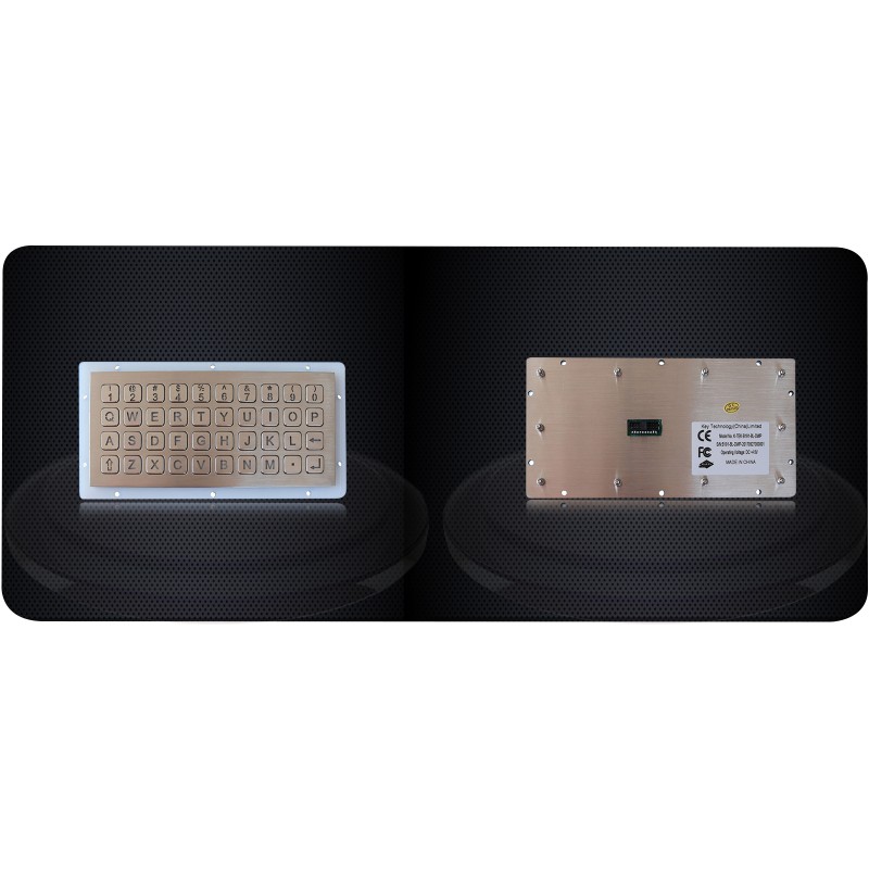 Alphanumeric 40 Buttons Stainless Steel Keypad Dot Matrix Backlit Panel Mount Atm Pin Keypad