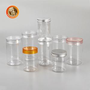 China Transparent PET Candy Cookie Jar 450ml 500ml Plastic Candy Jars With Lids factory