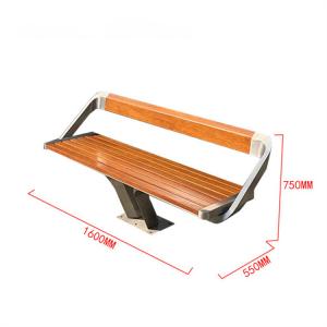 China One Leg Outdoor Metal Bench Wood Surface Steel Bench 4 Seater factory