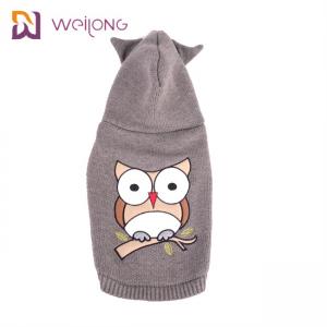 China Acrylic Cloth Dog Hoodie Embroidered Knit Pet Sweater Knitted Cat Jumper factory