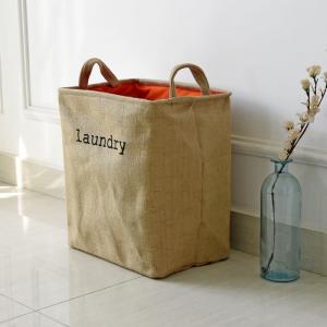 China Waterproof Jute Foldable Laundry Basket Dirty Clothes Basket For Packing on sale