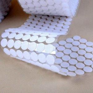 China White 10mm Self Adhesive Hook And Loop Dots Sticky Back Velcro Dots on sale