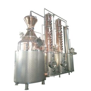 China 2000lt Red Copper Alcohol Distillation Column Equipment for Processing Types Alcohol factory